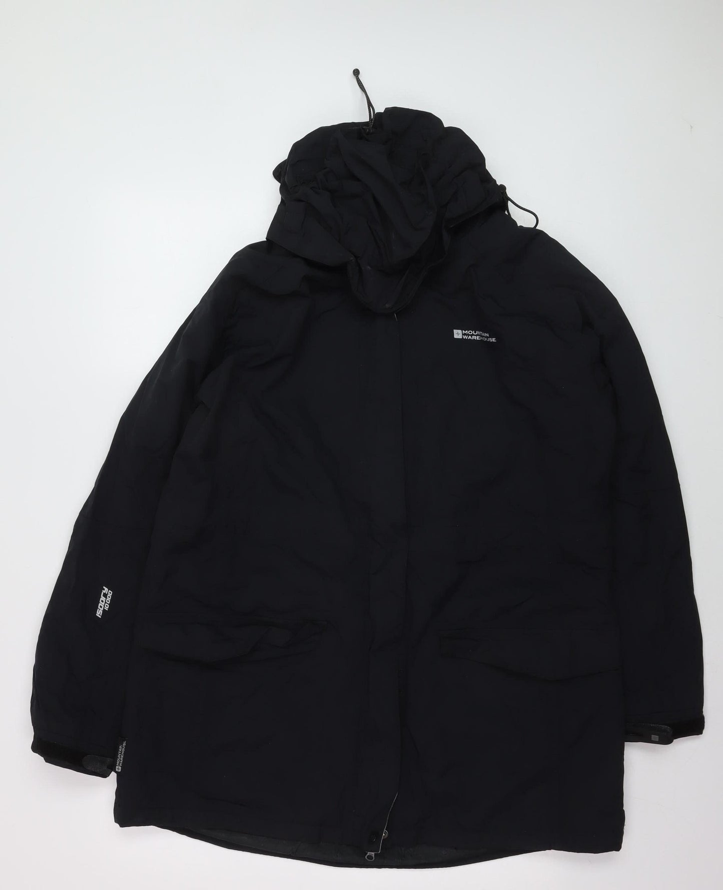 Mountain Warehouse Men's Black L Waterproof Hooded Parka Jacket