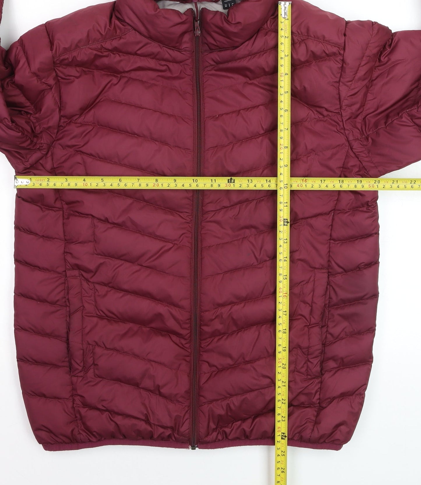 Lapasa Women's Red Puffer Jacket Size L Down Insulated Lightweight Winter Coat