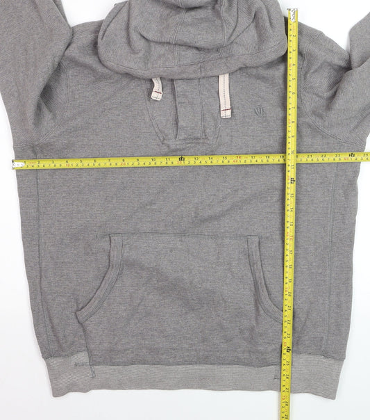 Fat Face Men's Grey XL Pullover Hoodie Cotton Casual Sweatshirt
