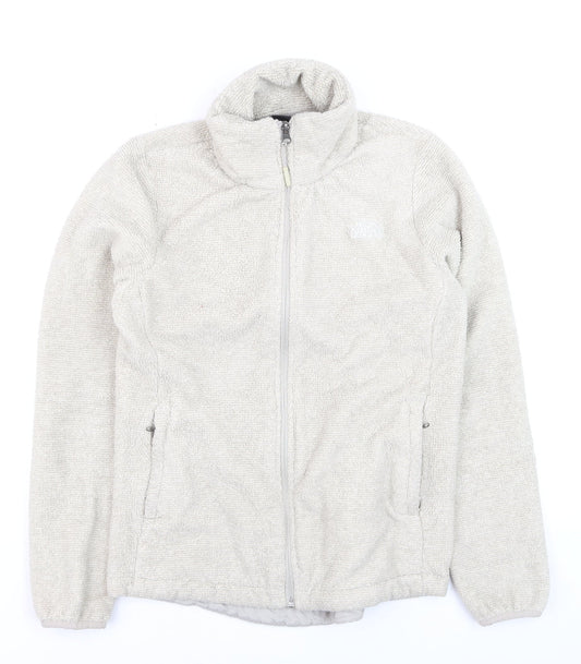 The North Face Womens Beige Full Zip Fleece Hoodie Medium