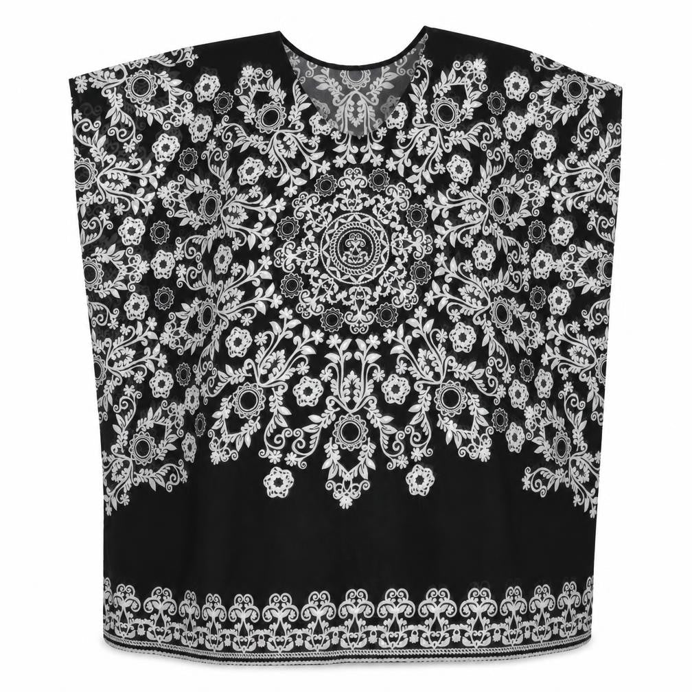 St Bernard for Dunnes Women’s Black Floral Tunic Blouse Size L
