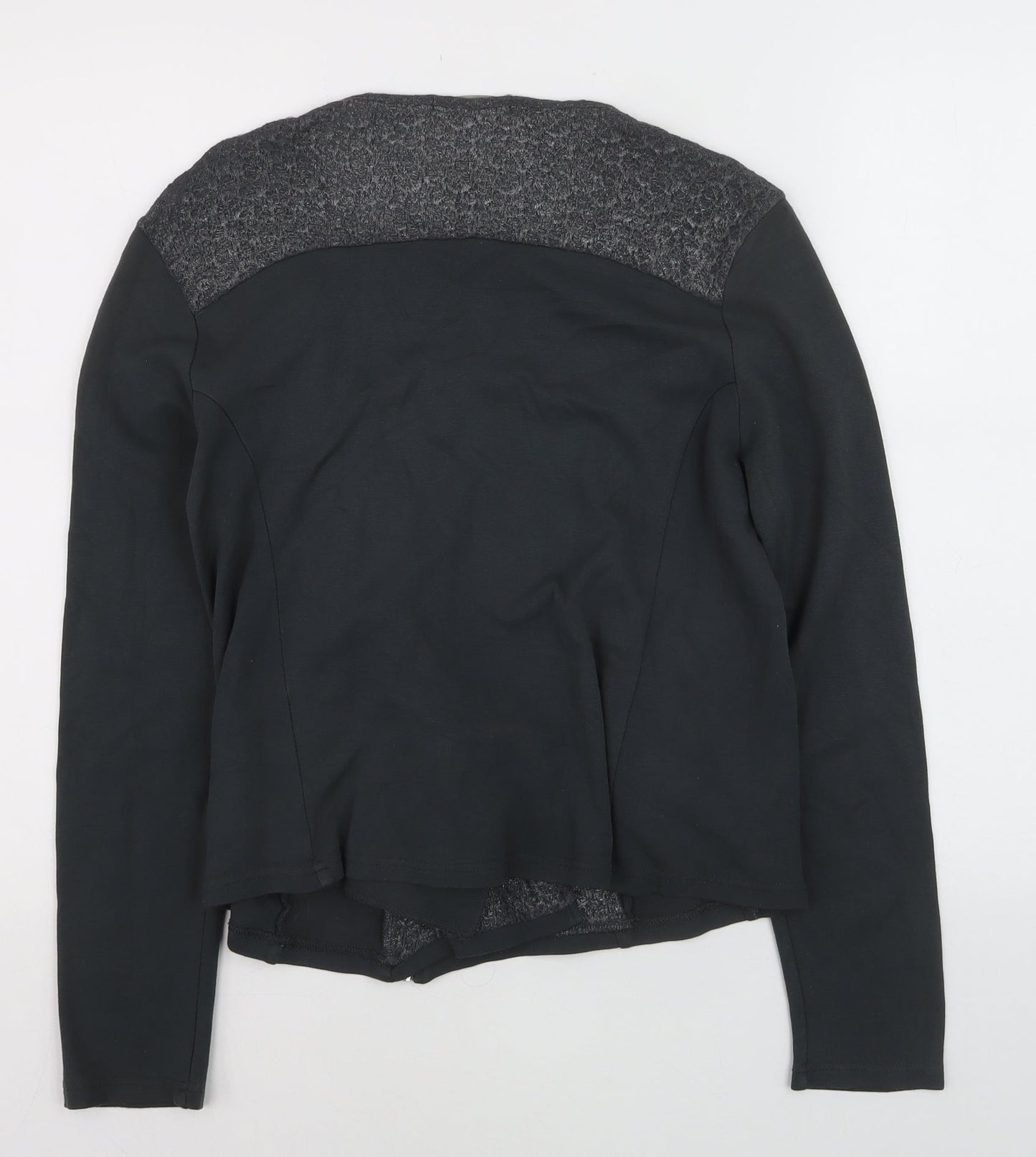 Maloka Women’s Black Full Zip Jumper Size 14 Viscose Knit