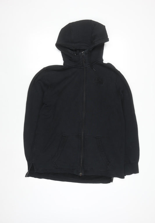 Nike Men's Black Full Zip Hoodie Size M Cotton Sportswear