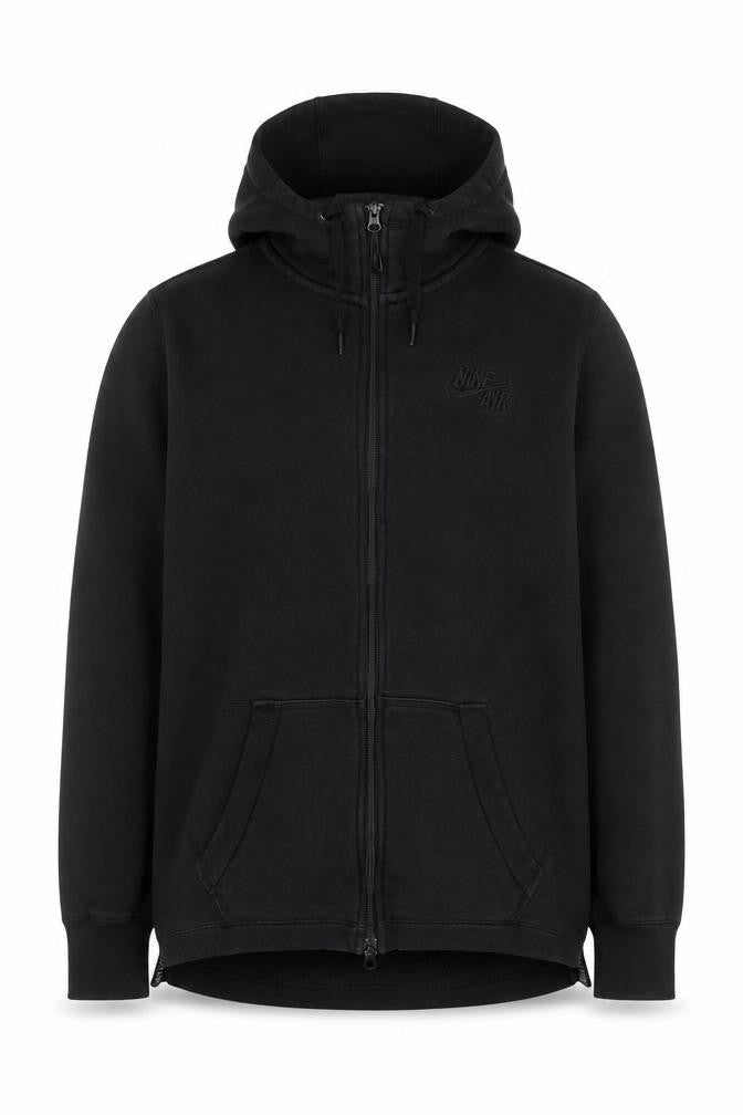 Nike Men's Black Full Zip Hoodie Size M Cotton Sportswear
