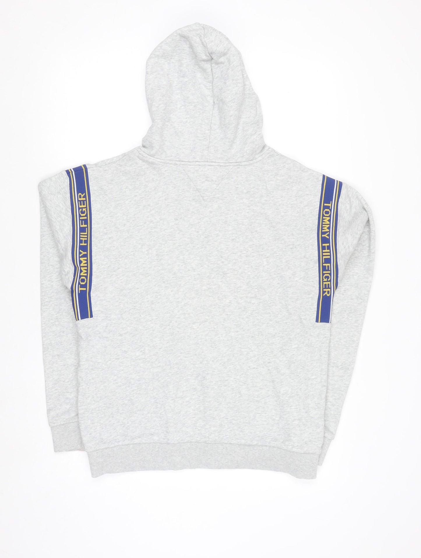 Tommy Hilfiger Boys Grey Pullover Hoodie Size 176 Cotton Blend Logo