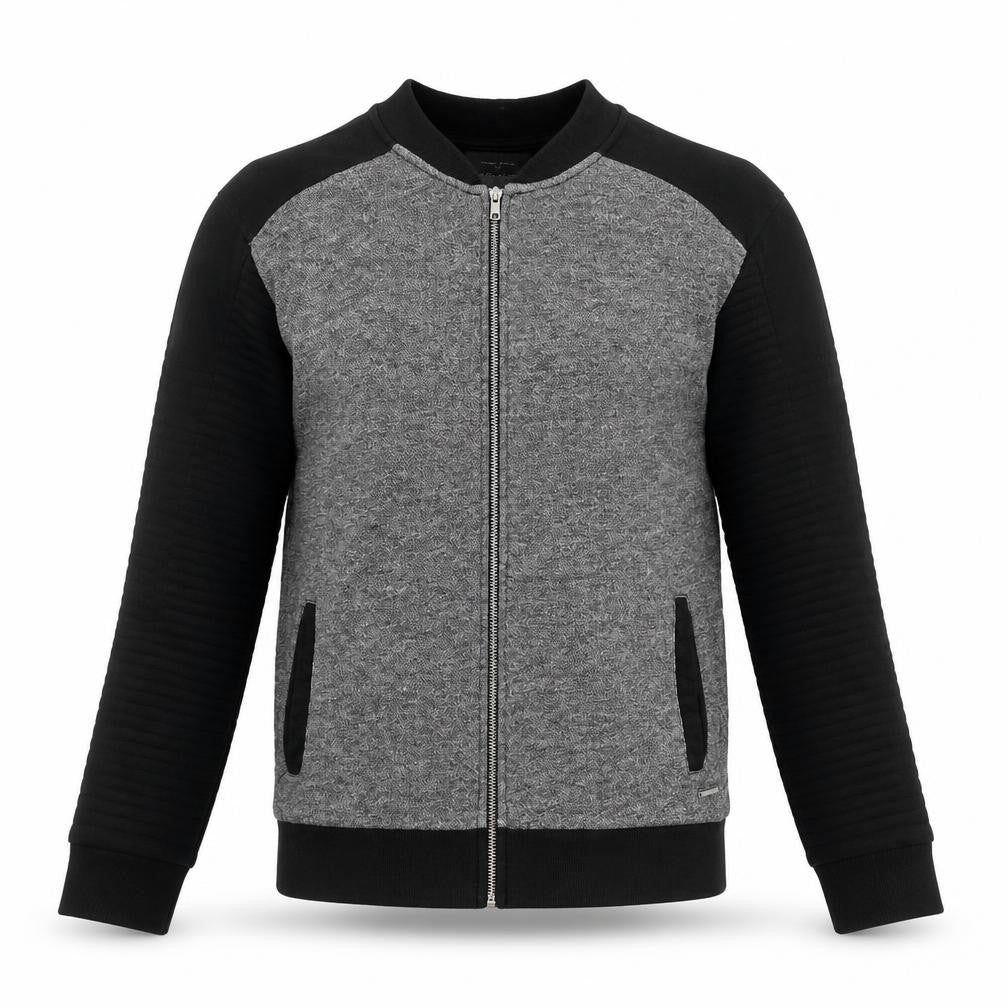 River Island Men's Grey Full Zip Sweatshirt Size L Casual Knit