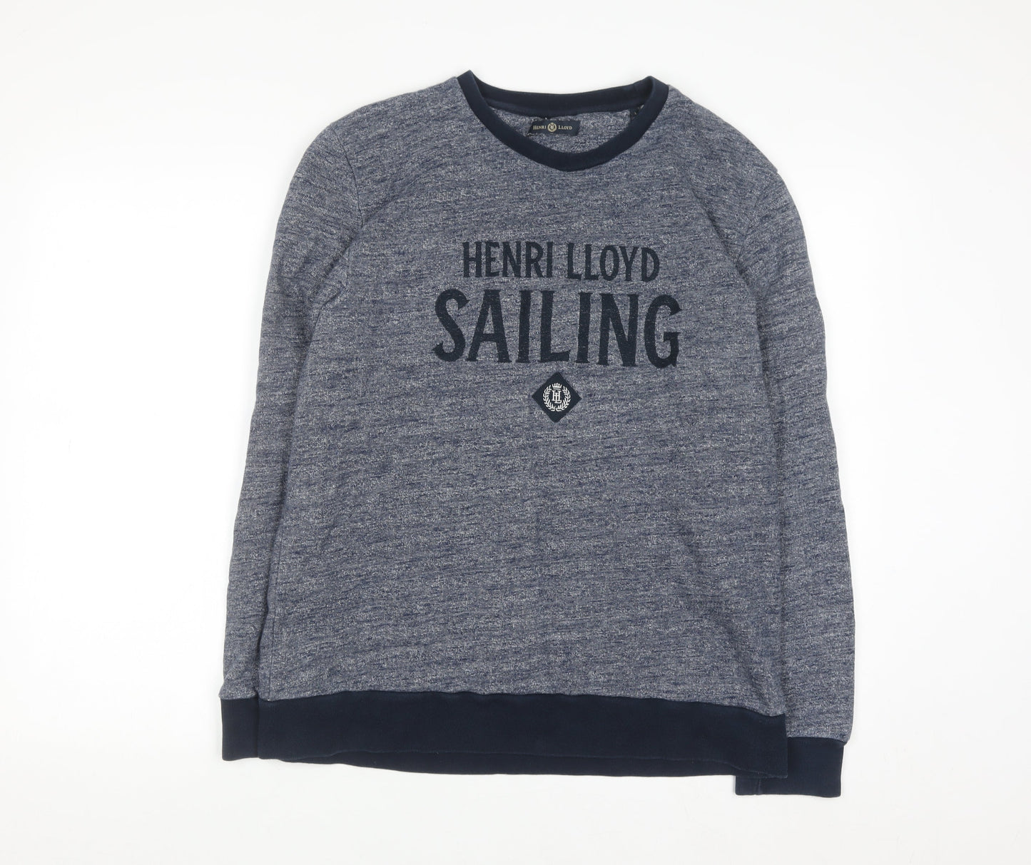 Henri Lloyd Men’s Blue Crew Neck Sailing Logo Sweatshirt Size L