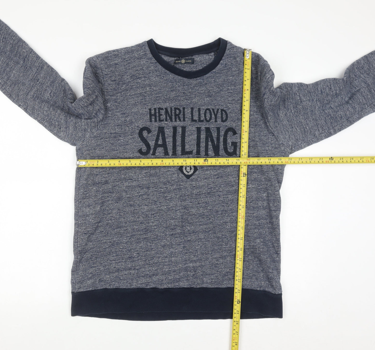 Henri Lloyd Men’s Blue Crew Neck Sailing Logo Sweatshirt Size L