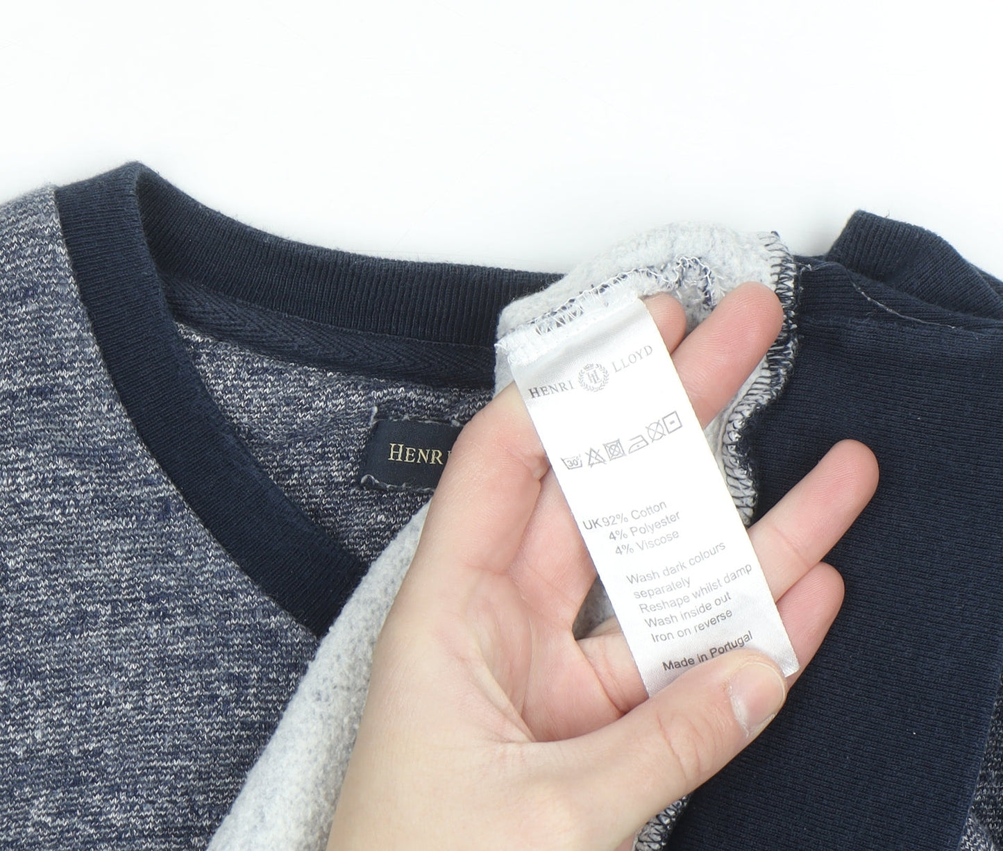 Henri Lloyd Men’s Blue Crew Neck Sailing Logo Sweatshirt Size L