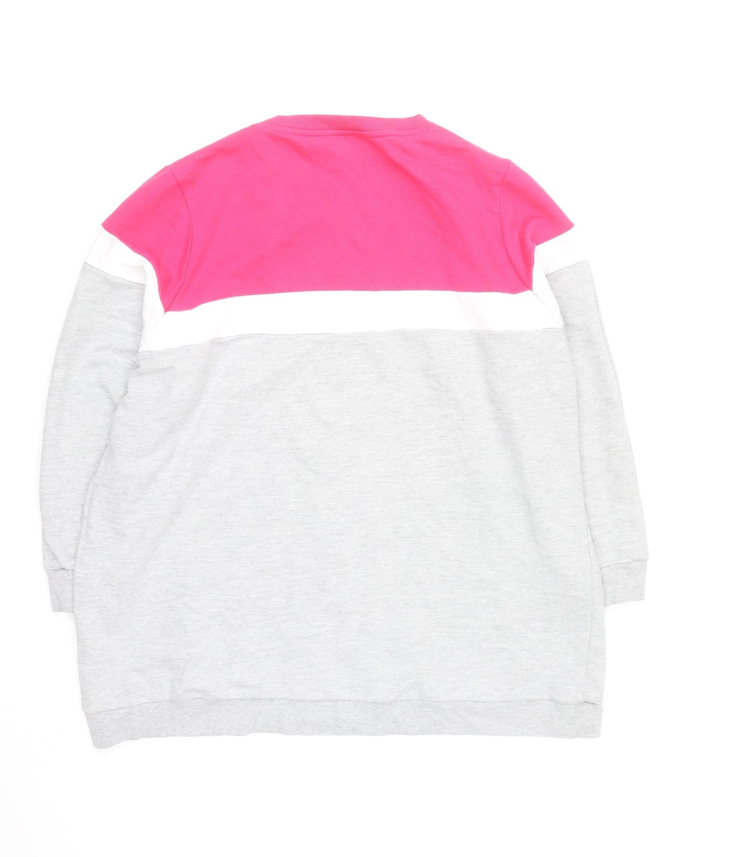 Yours Women’s Grey & Pink Colourblock Pullover Sweatshirt Size 22-24