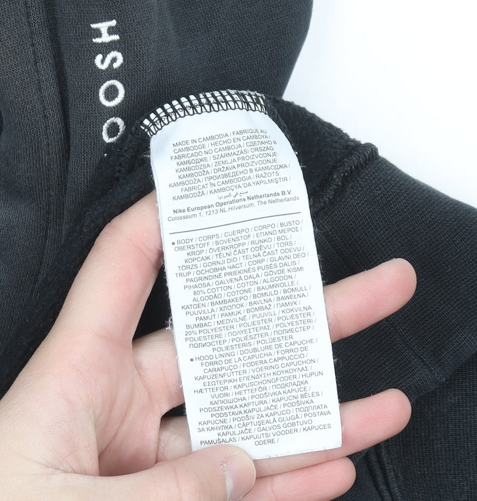 Nike Men's Black XS Pullover Hoodie with Logo Graphic Print