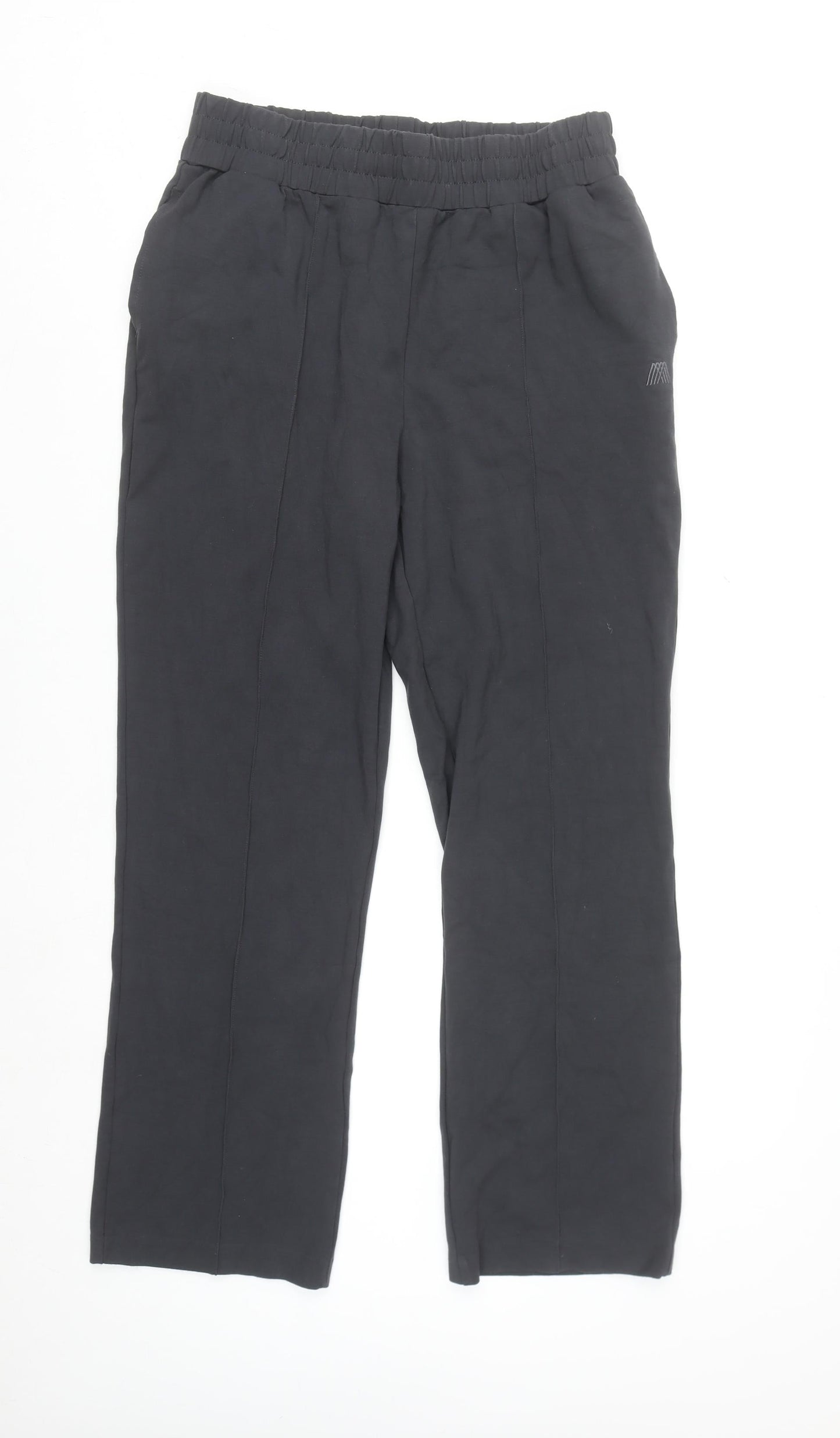 4TH ARQ Men's Black Regular Fit Stretch Trousers L