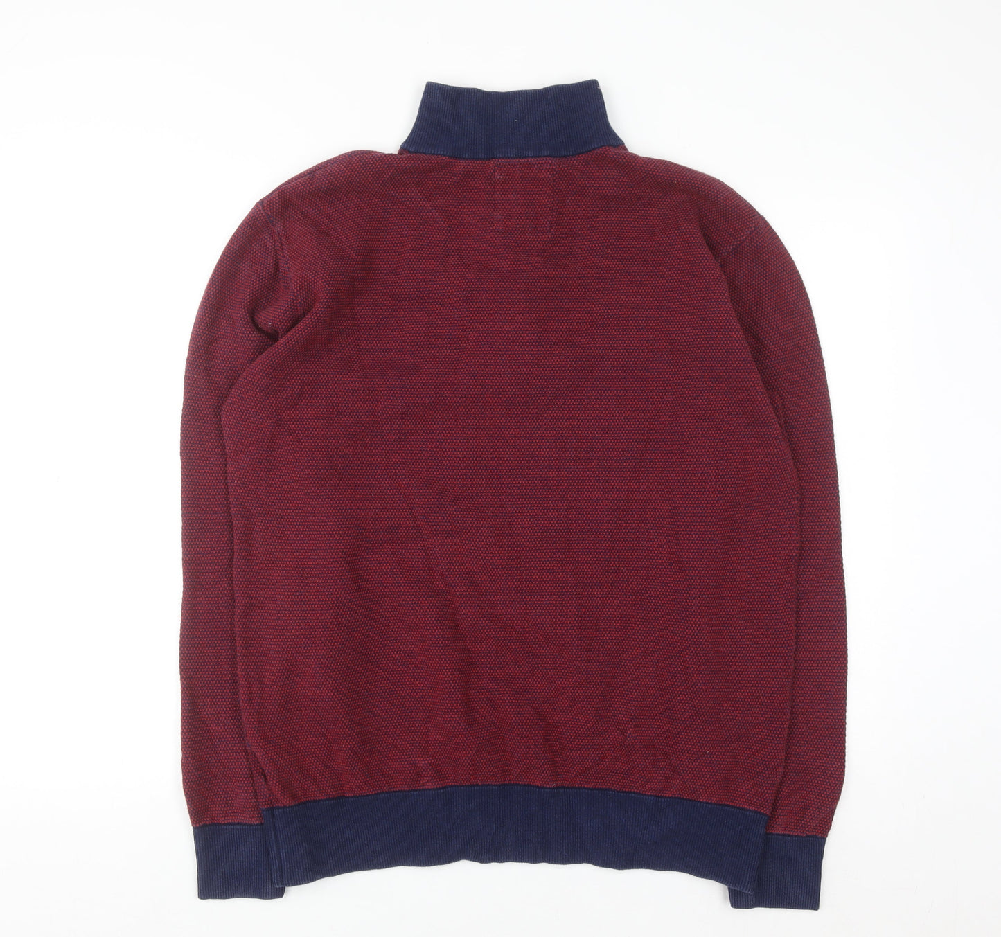 6th Sense Men’s Red Knit 1/2 Zip Cotton Sweatshirt XXL