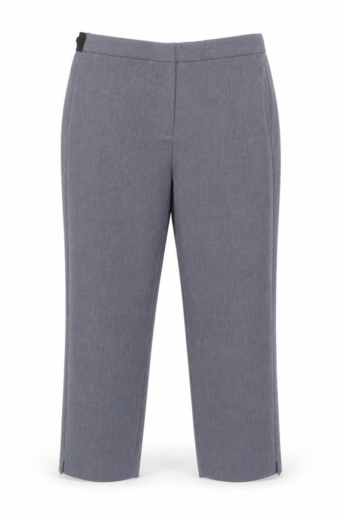 Zara Women Blue Slim Fit Cropped Tapered Trousers Size XL