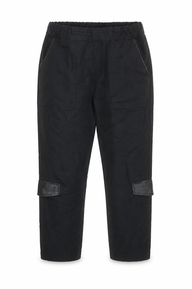 Bagatelle Collection Women's Black Cargo Trousers Size S Elastic Waist
