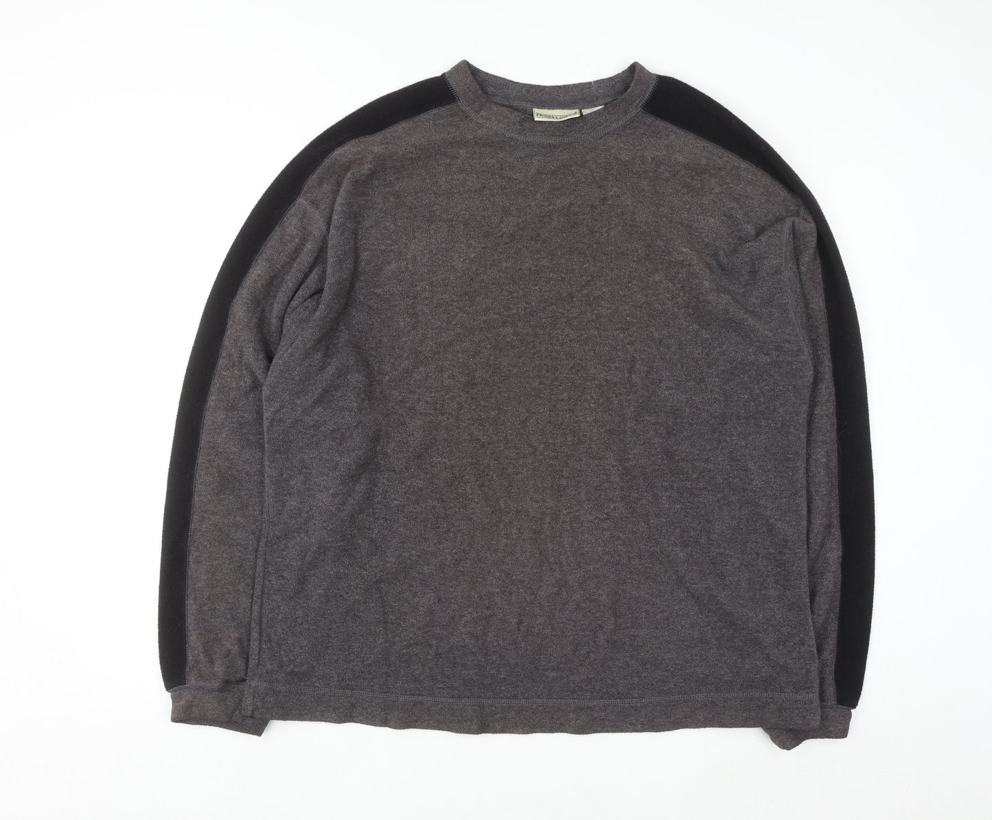 Prides Landing Men’s Brown Fleece Pullover Sweatshirt Size L