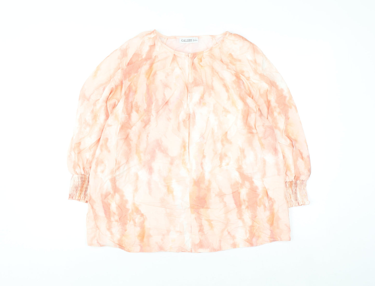 Gallery Women's Pink Tunic Blouse M Lightweight Viscose Top