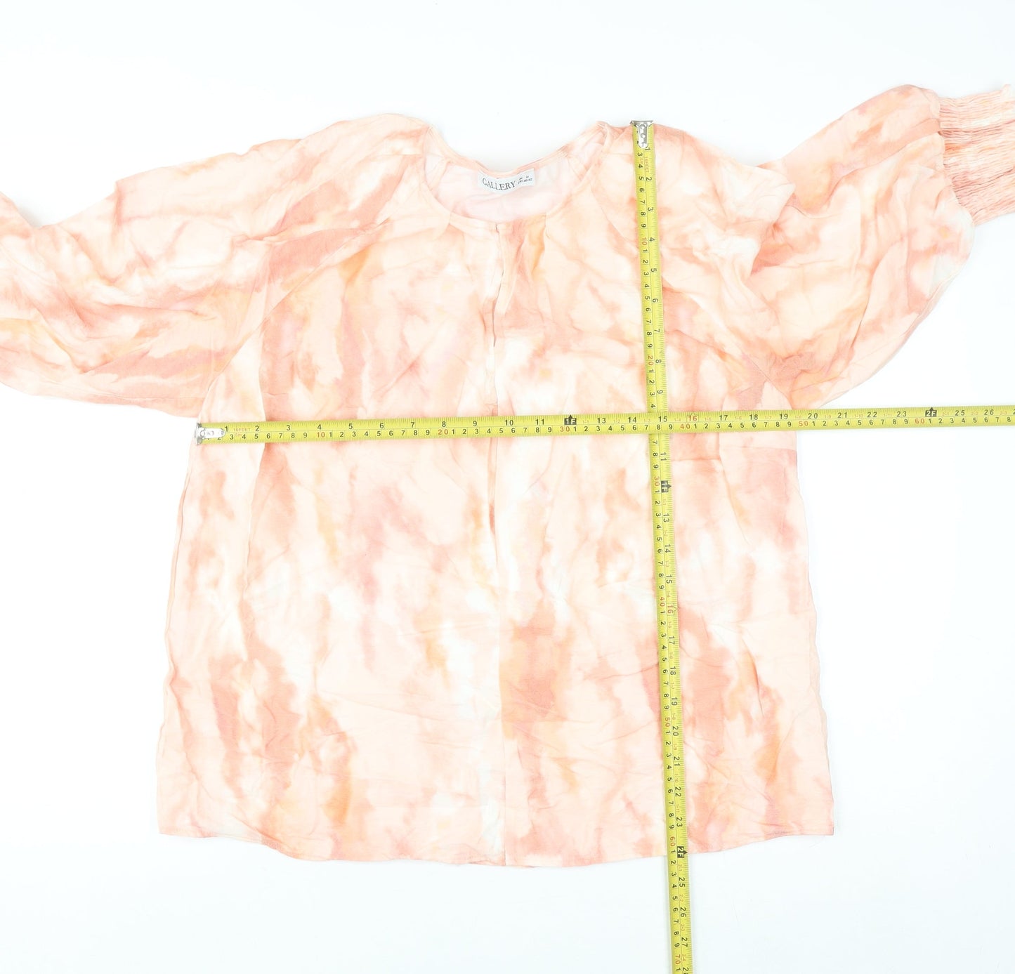 Gallery Women's Pink Tunic Blouse M Lightweight Viscose Top