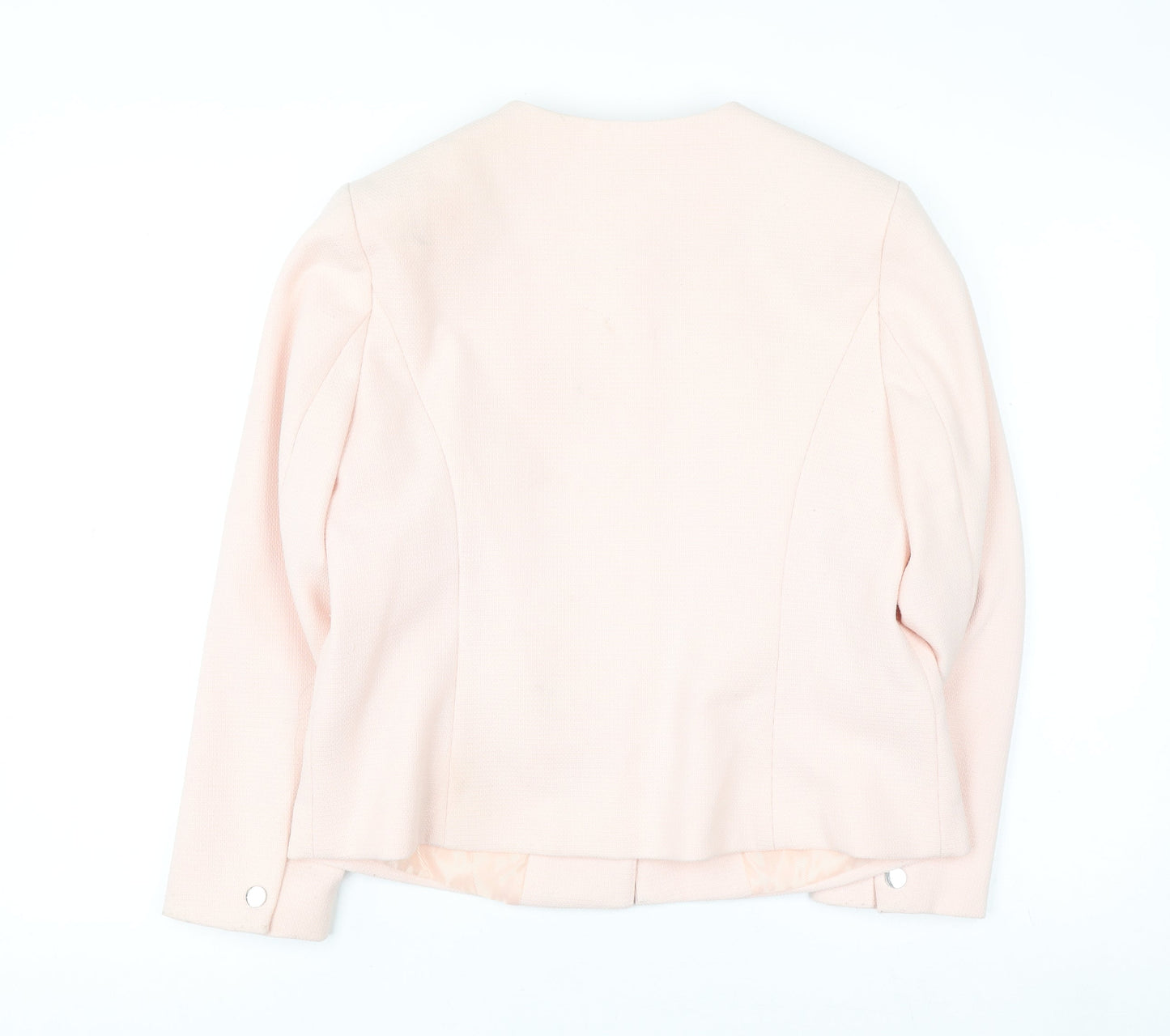 Dunnes Women Pink Size 12 Lined Short Blazer Jacket