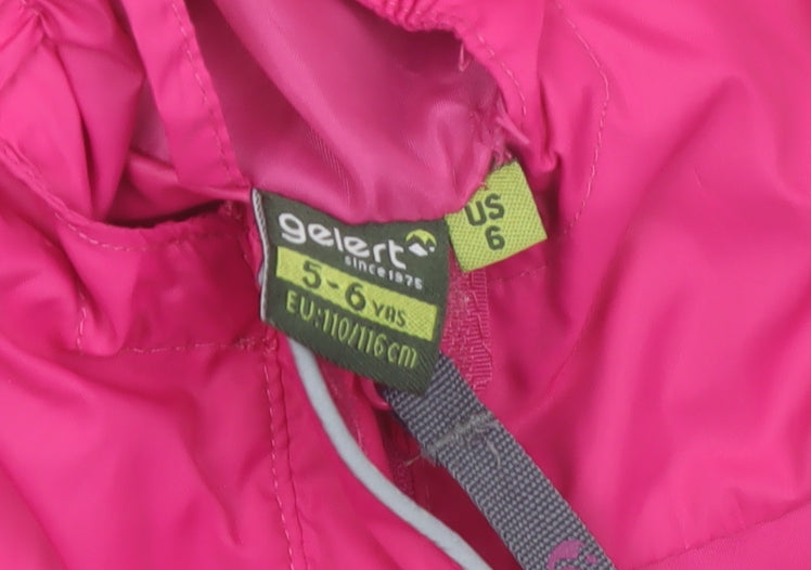 Gelert Girls Pink Waterproof Hooded Jumpsuit 5-6 Years Outdoor All-in-One