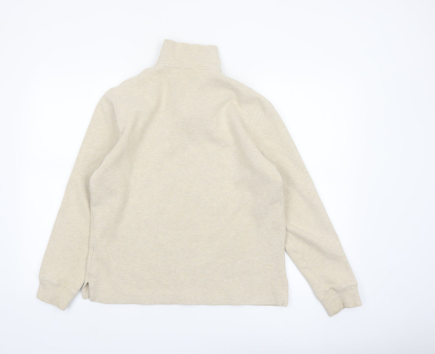 Polo Ralph Lauren Men's Beige 1/4 Zip Cotton Sweatshirt Size S