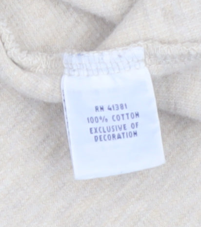 Polo Ralph Lauren Men's Beige 1/4 Zip Cotton Sweatshirt Size S