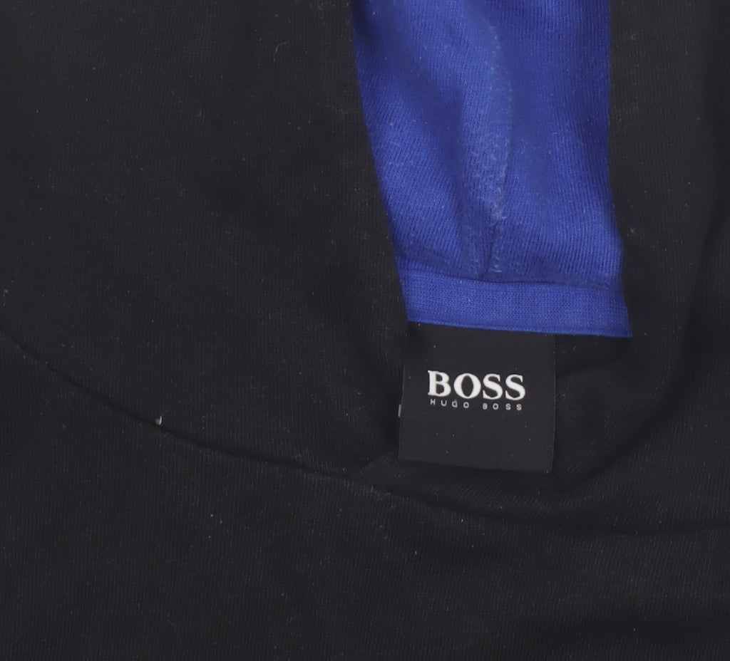 Hugo Boss Men's Black Pullover Hoodie S Logo Graphic Sweatshirt