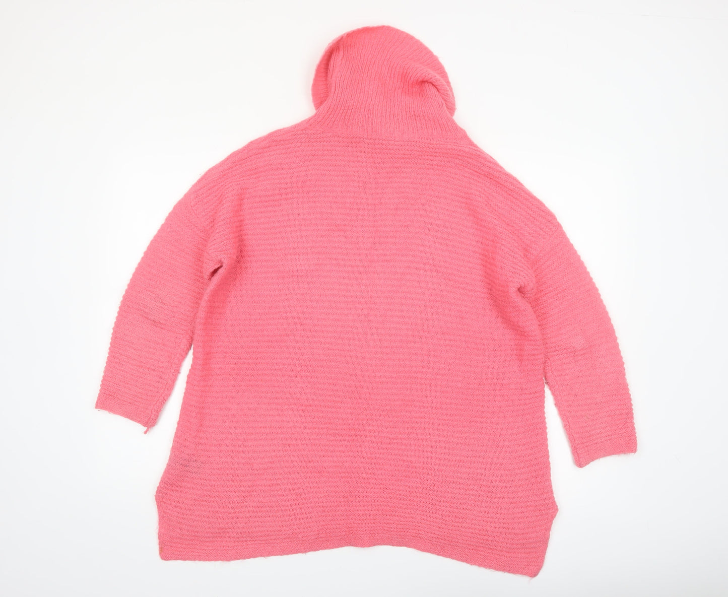Marks and Spencer Women’s Pink Roll Neck Chunky Knit Jumper Size 16