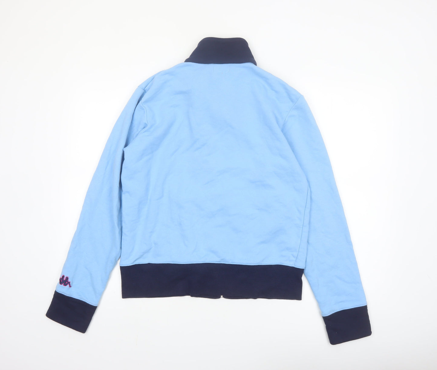 Kappa Womens Blue 2XL Basic Zip Up Jacket with Stripe Cuffs