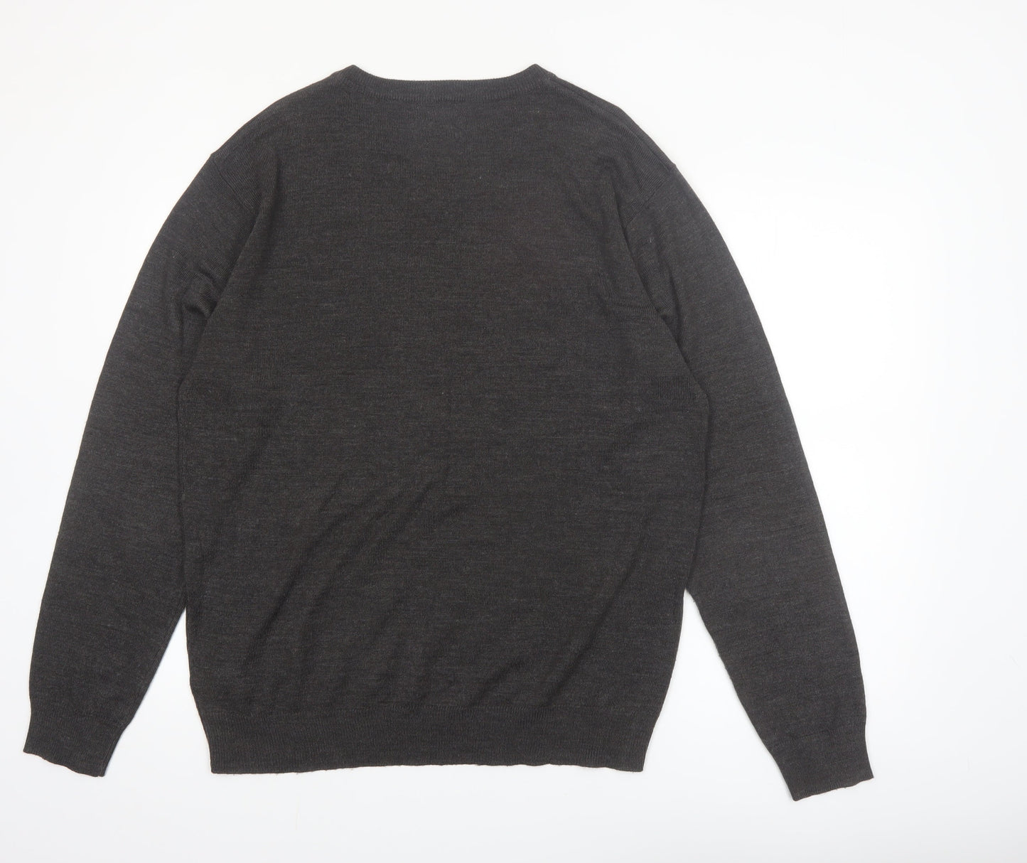 Pierre Cardin Men’s Grey 2XL V-Neck Acrylic Pullover Jumper