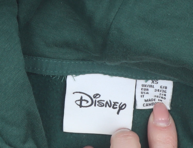 Additional view of Disney Winnie the Pooh Green Hoodie XS Women's Pullover Hooded Sweatshirt