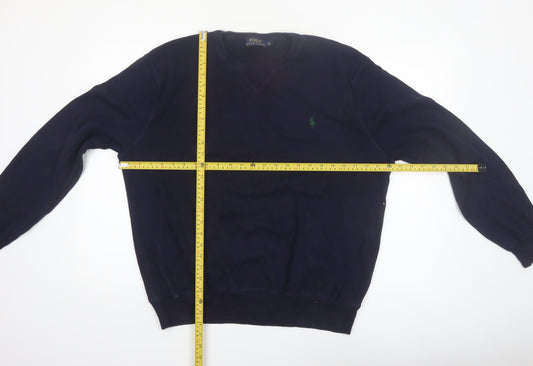 Ralph Lauren Men's Blue XL Pullover Cotton Crew Neck Jumper