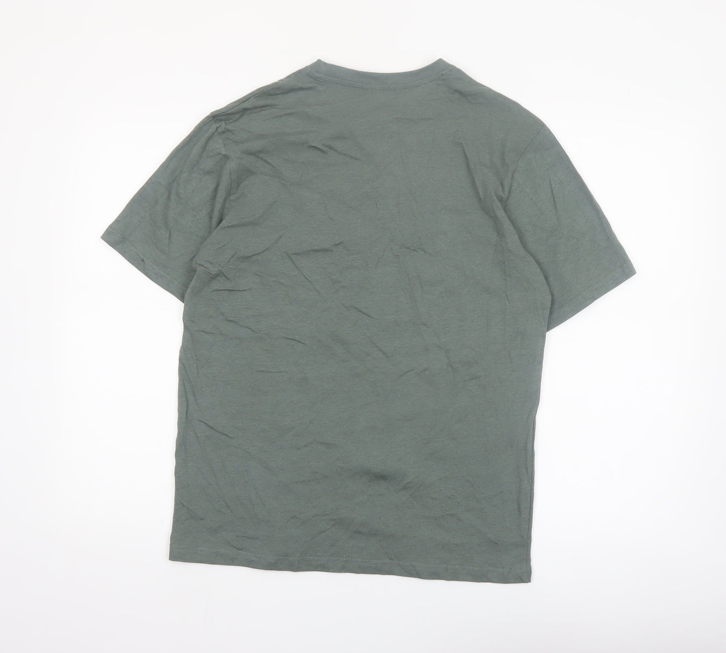 Dunnes Stores Men's Green Graphic Print Regular Fit T-Shirt Size S