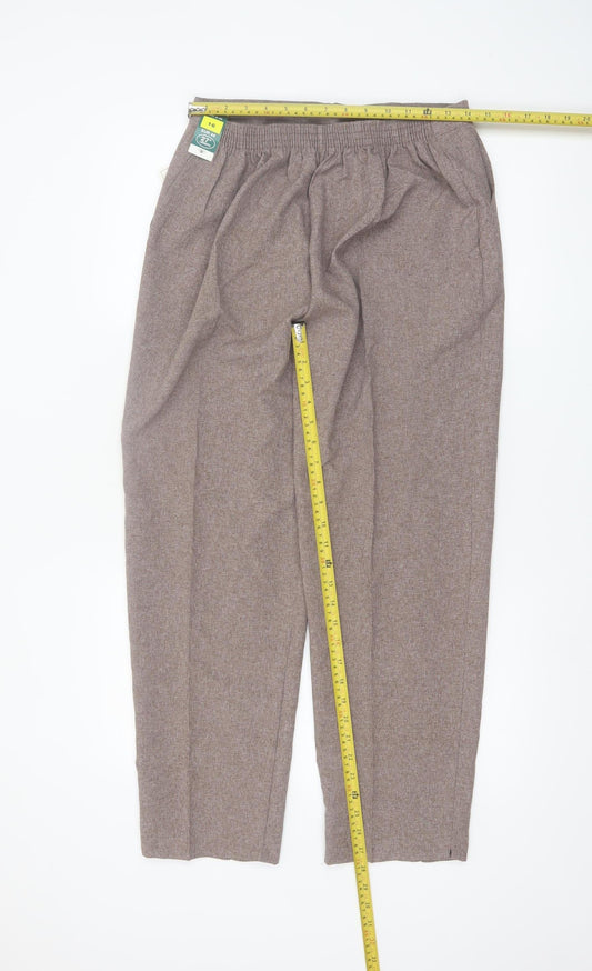 Emma Collection Womens Brown Size 16 Straight Trousers