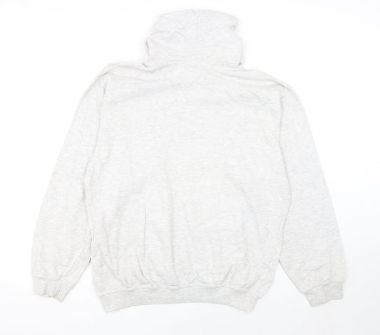 Le Coq Sportif Mens Grey Hoodie Medium Pullover Training Style