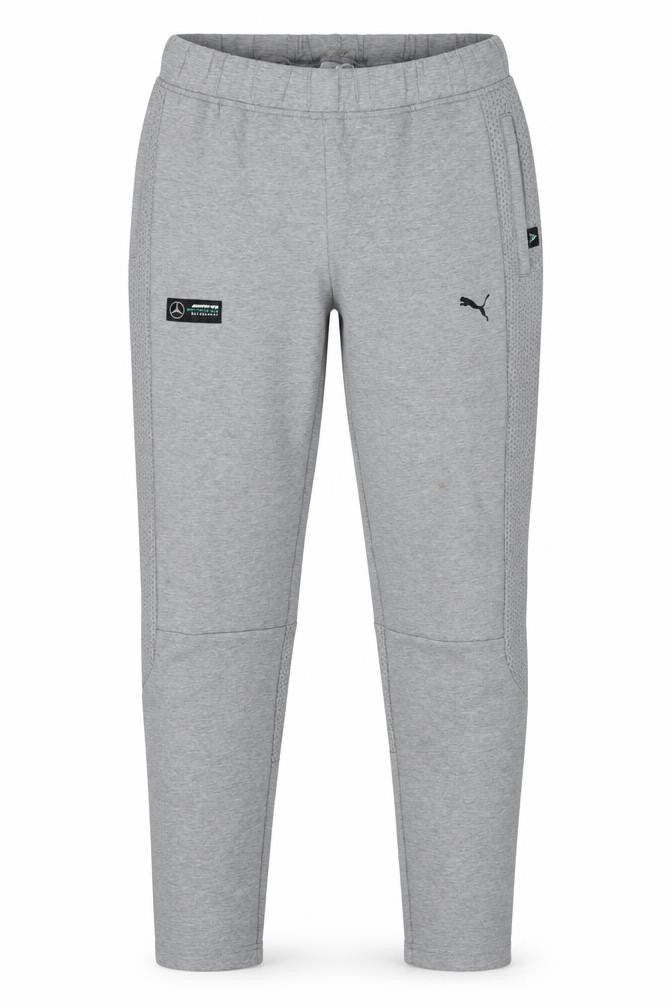 Front view of Puma Men's Grey XL Jogger Trousers Mercedes-Benz AMG Motorsport