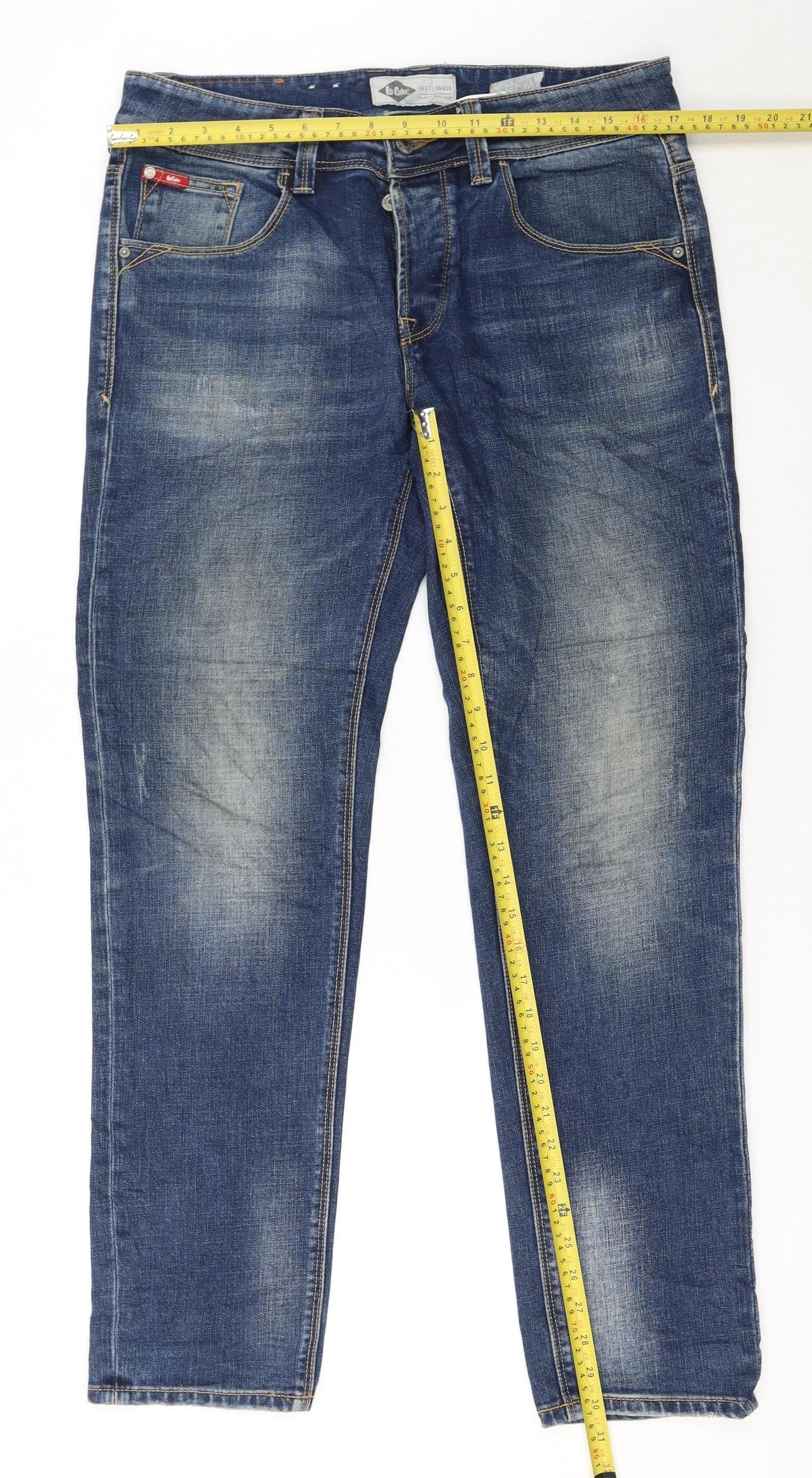 Lee Cooper Men's Blue Slim Fit Straight Denim Jeans W32 L32