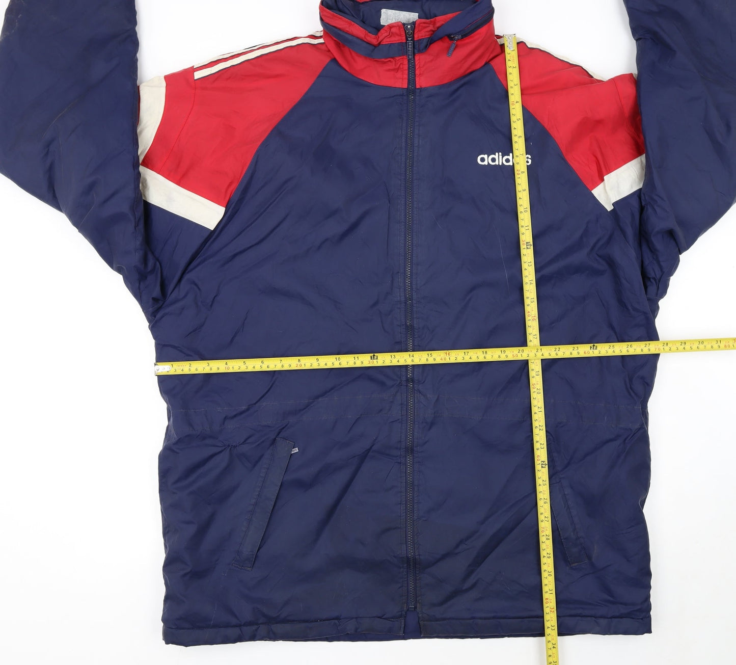 Adidas Men's Blue Red XL Retro 90s Windbreaker Jacket