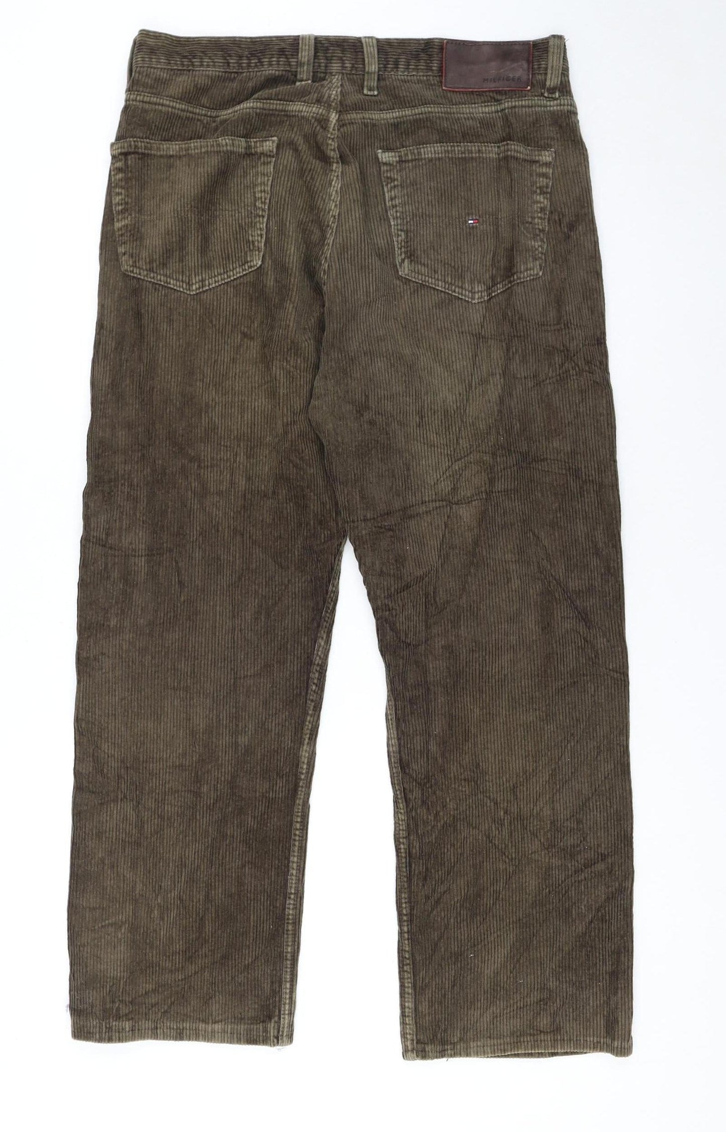Tommy Hilfiger Men's Brown Corduroy Trousers 34/30 Regular Fit