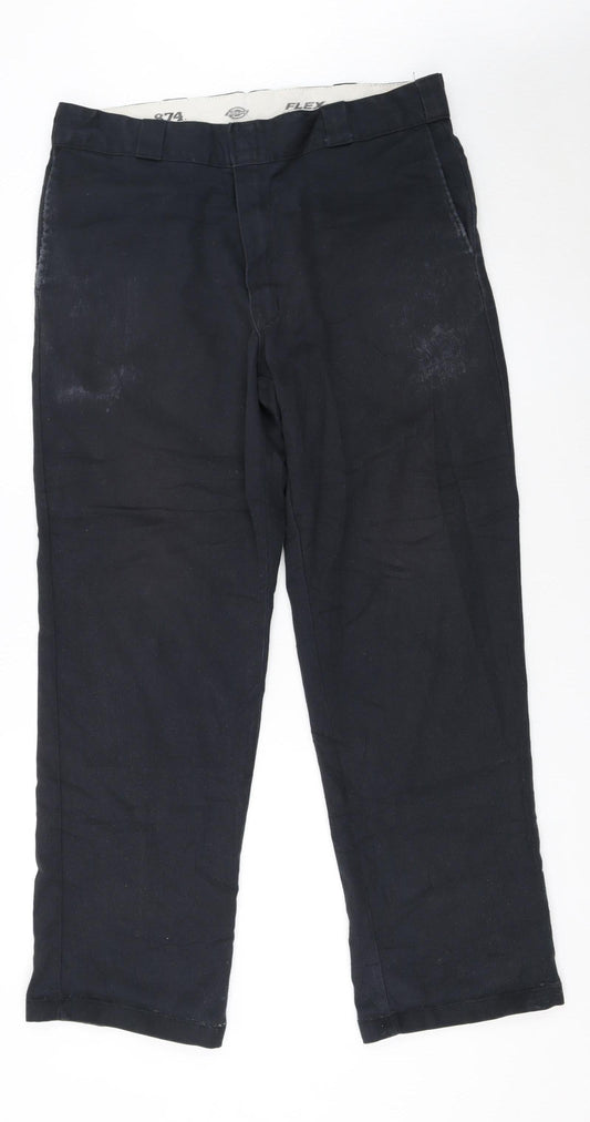Dickies Men’s Black 874 Flex Work Chino Trousers 36x32