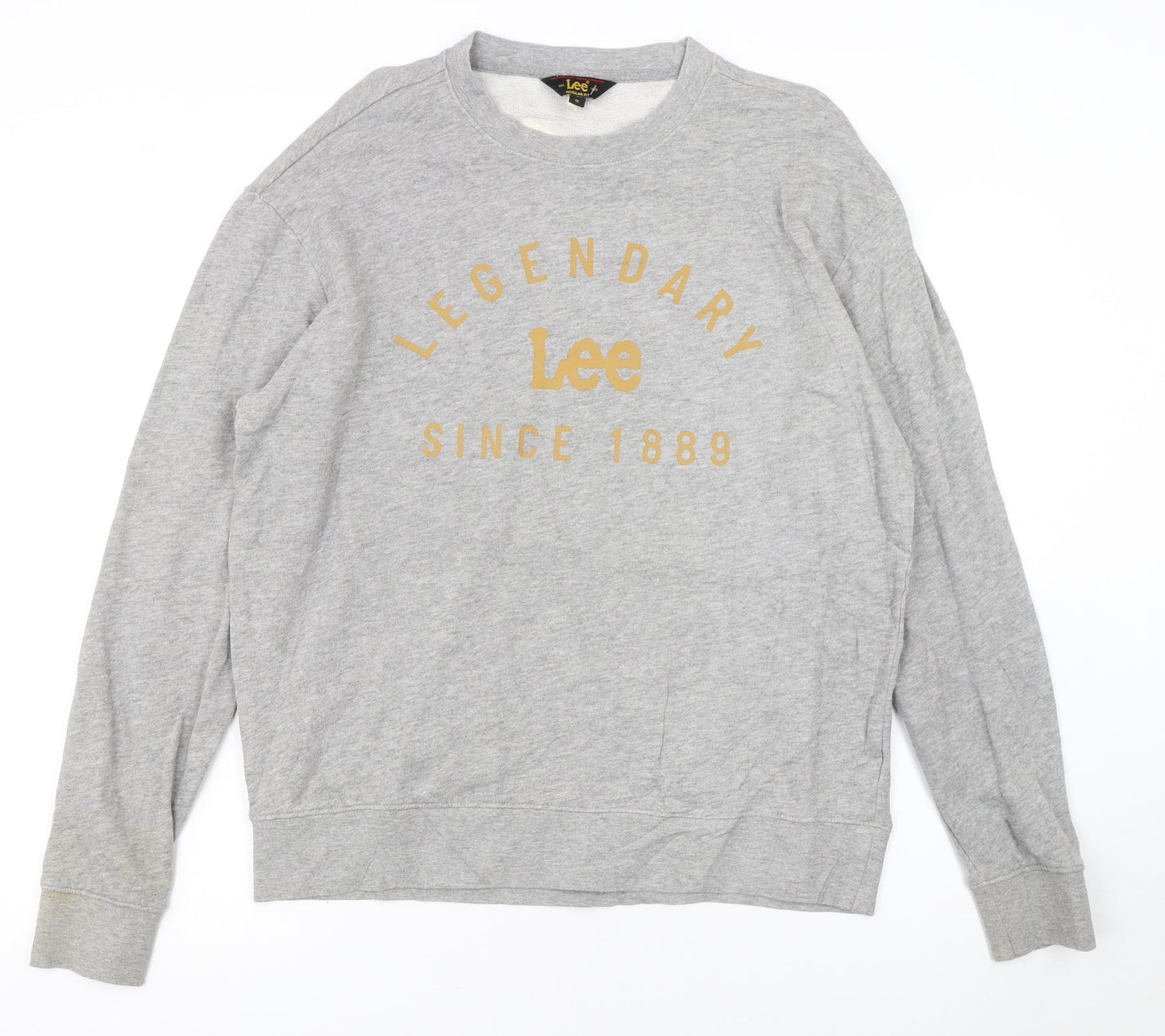 Lee Womens Grey Legendary Logo Regular Fit Sweatshirt M