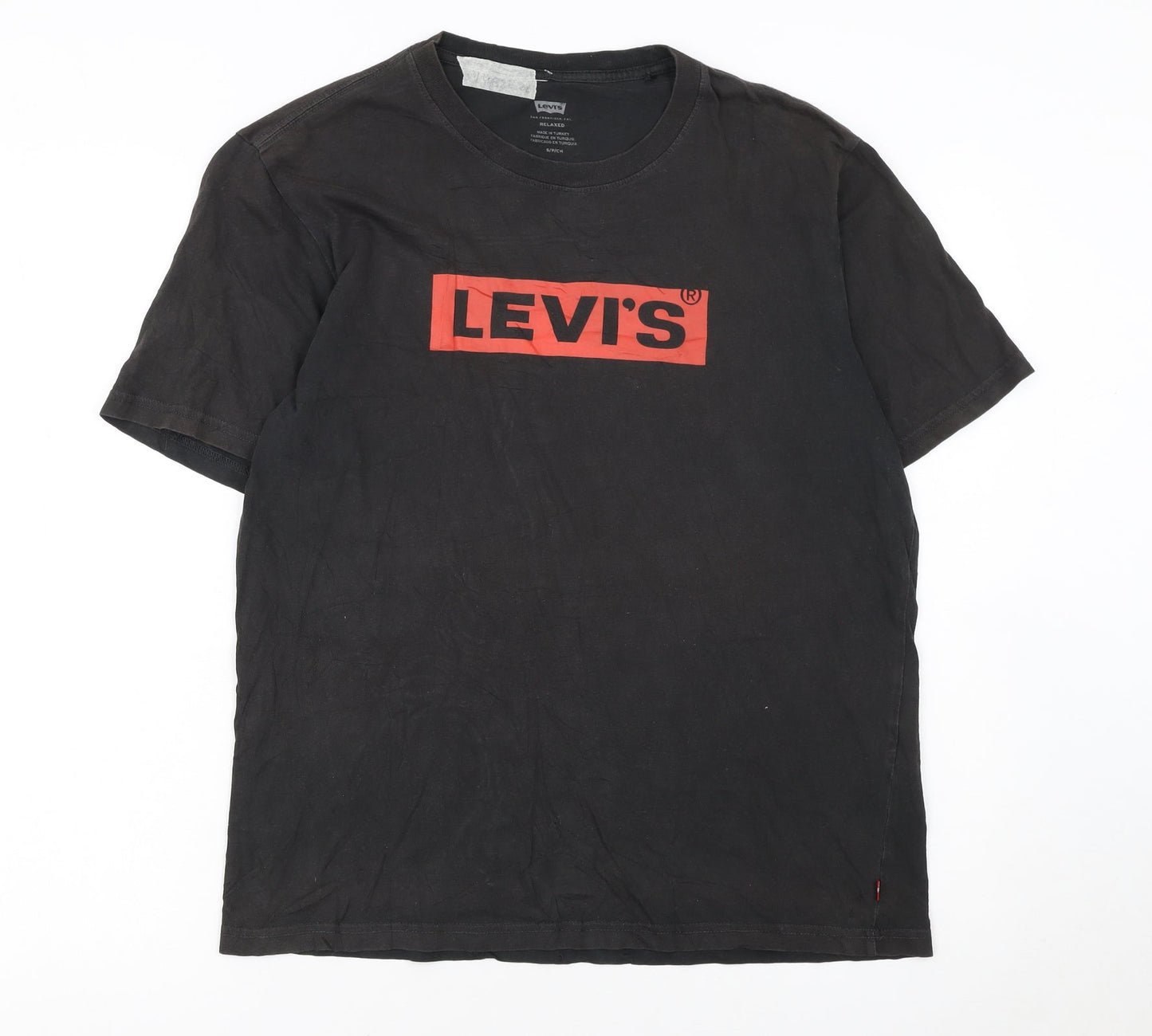 Levi's Men's Black Relaxed Fit Logo T-Shirt Size S Cotton