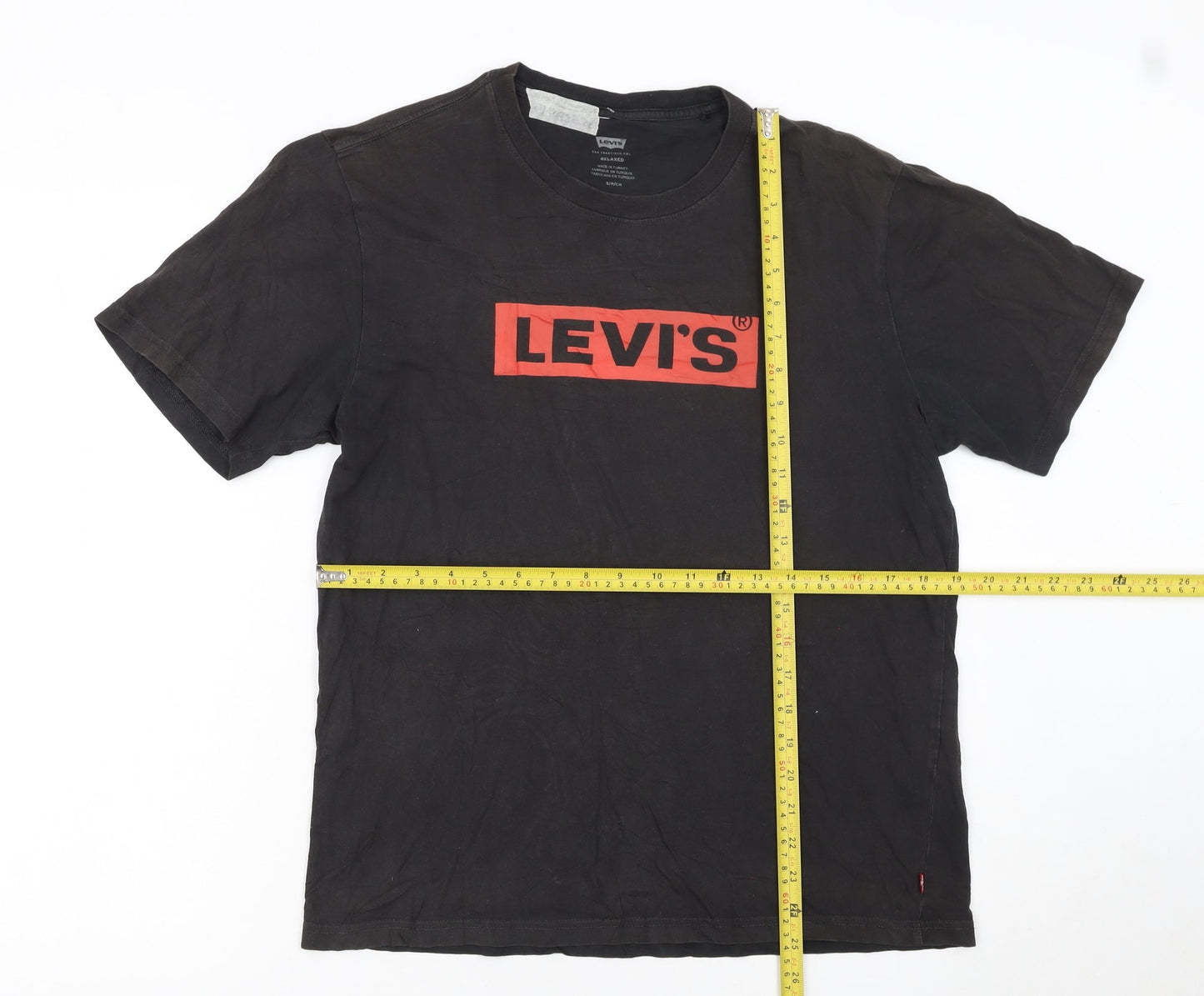 Levi's Men's Black Relaxed Fit Logo T-Shirt Size S Cotton