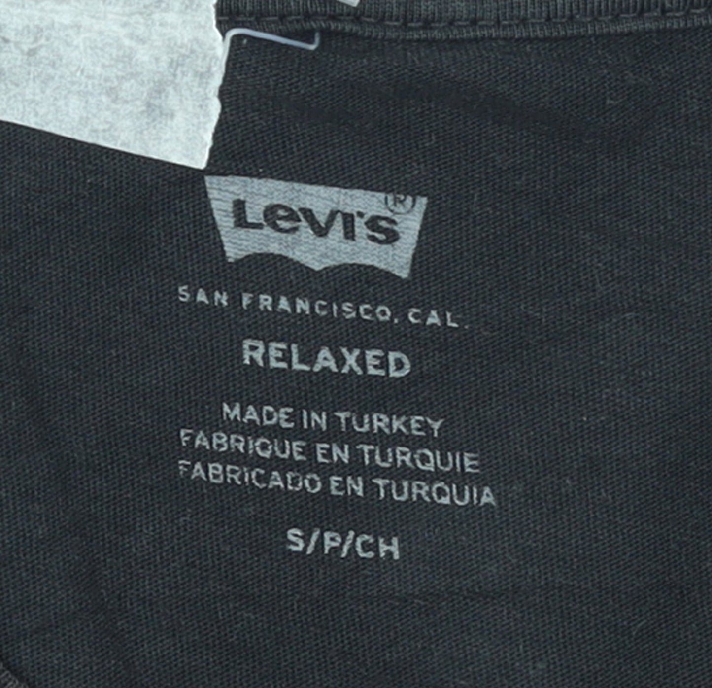 Levi's Men's Black Relaxed Fit Logo T-Shirt Size S Cotton