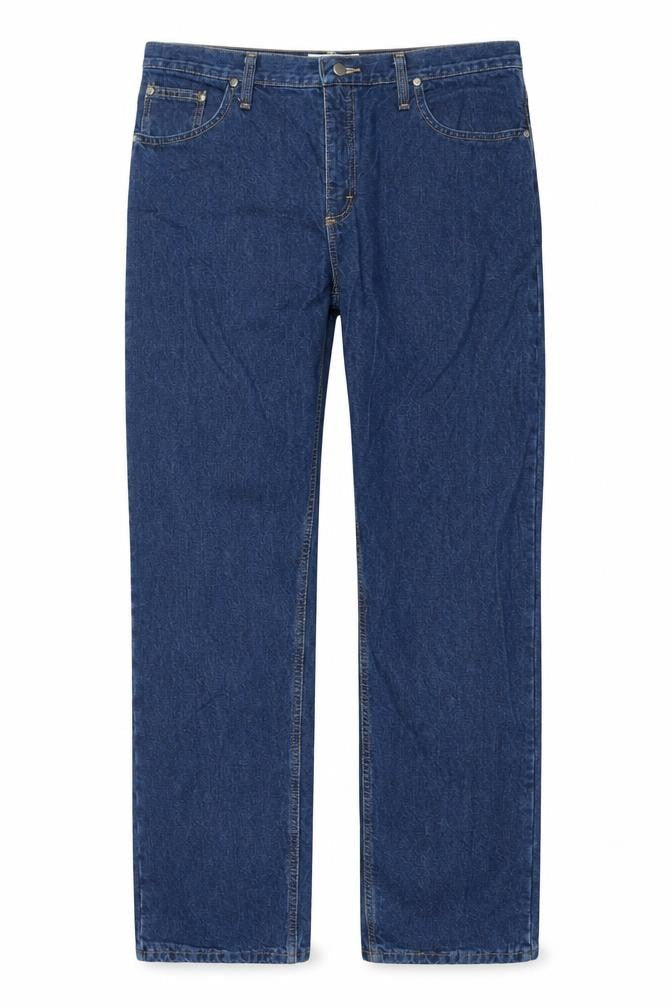 Front view of Wrangler women’s blue 16x32 straight leg denim jeans
