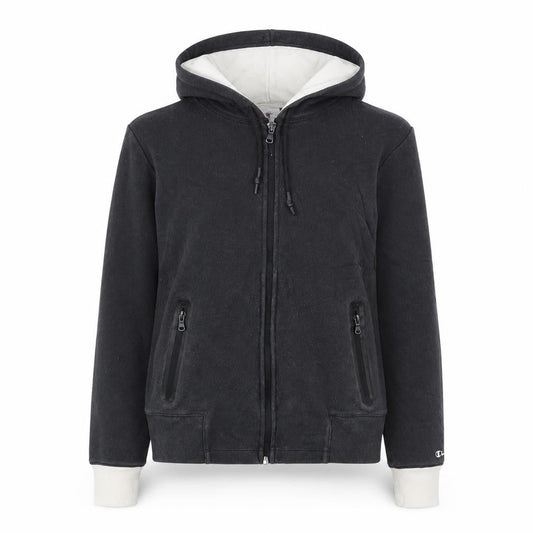 Champion Women's Black Small Full Zip Hoodie Fleece Lined Casual
