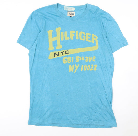 Tommy Hilfiger Men’s Blue Graphic Print T-Shirt Size L