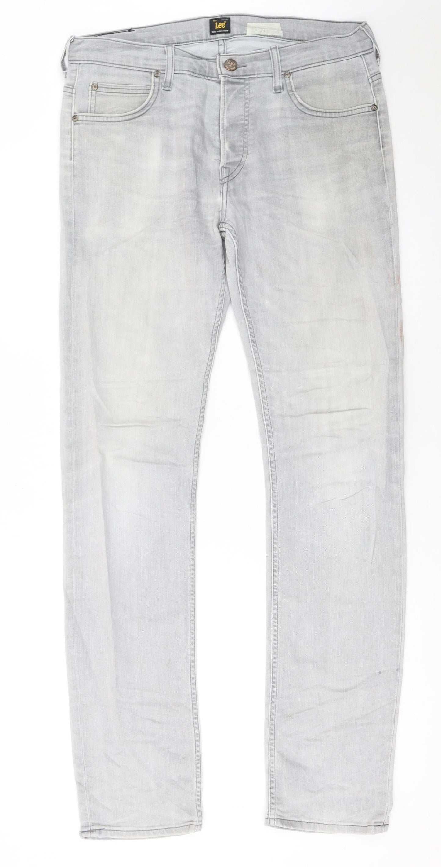 Lee Men’s Grey Powell Straight Fit Denim Jeans W32 L34