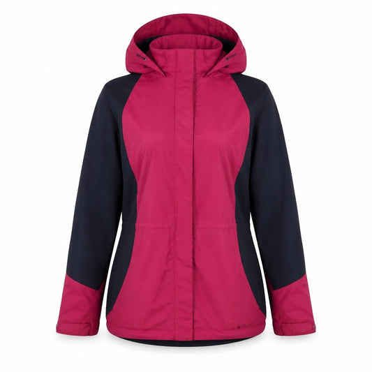 Peter Storm Women’s Pink & Navy Hooded Waterproof Jacket Size 12