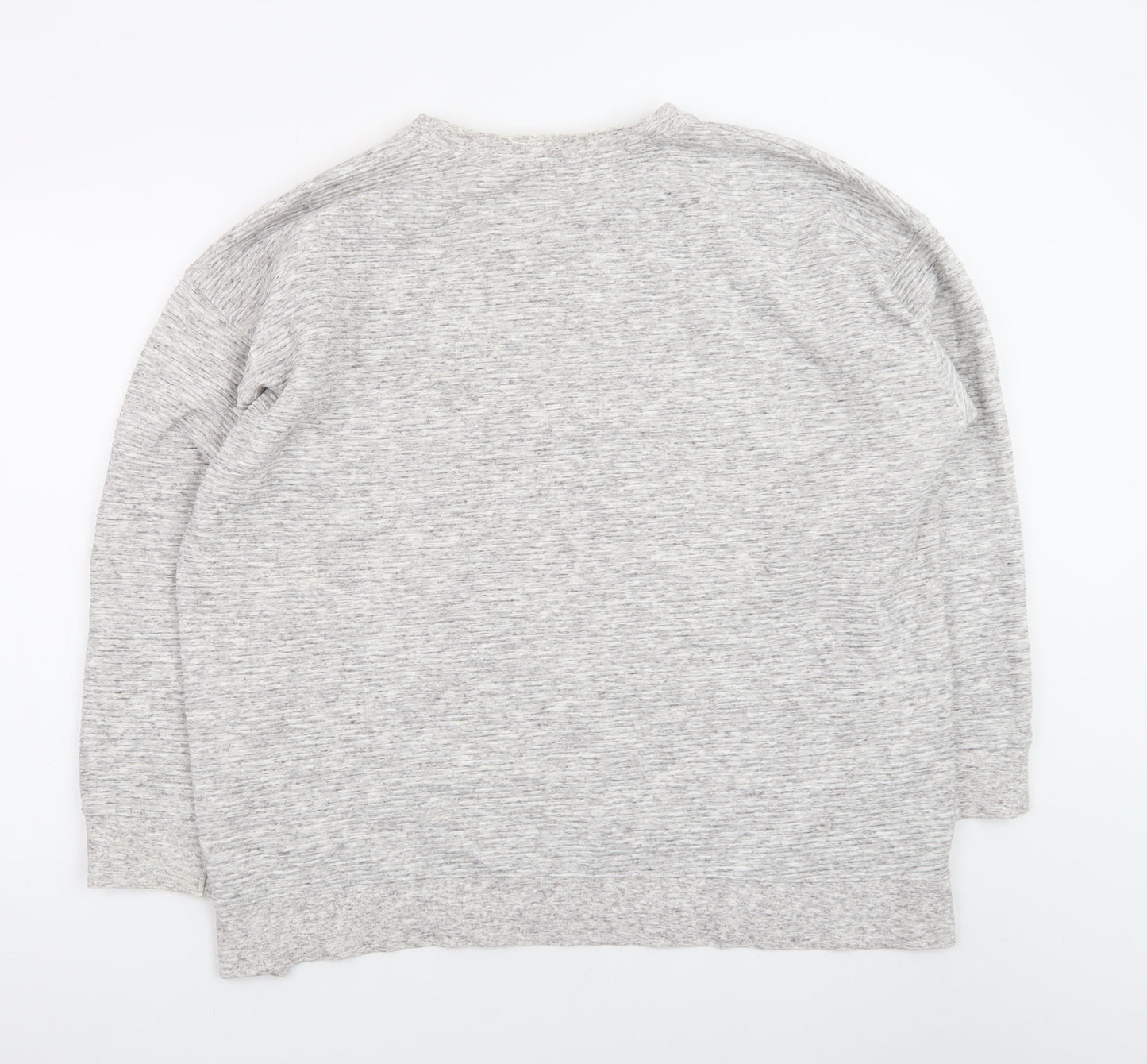 New Look Women Grey Long Sleeve Crew Neck Pullover Sweatshirt Size 18